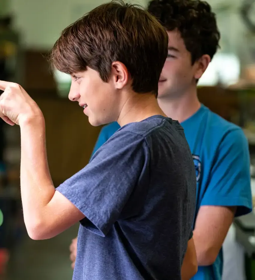 students in STEM lab