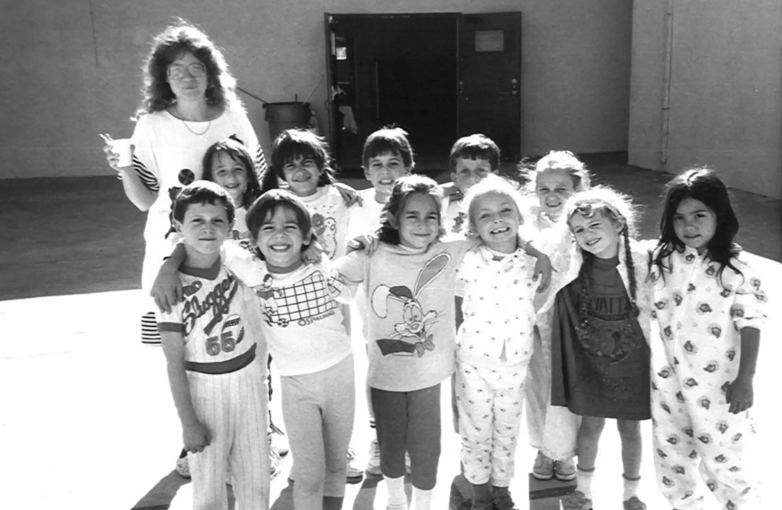 Black and white photo of pupils