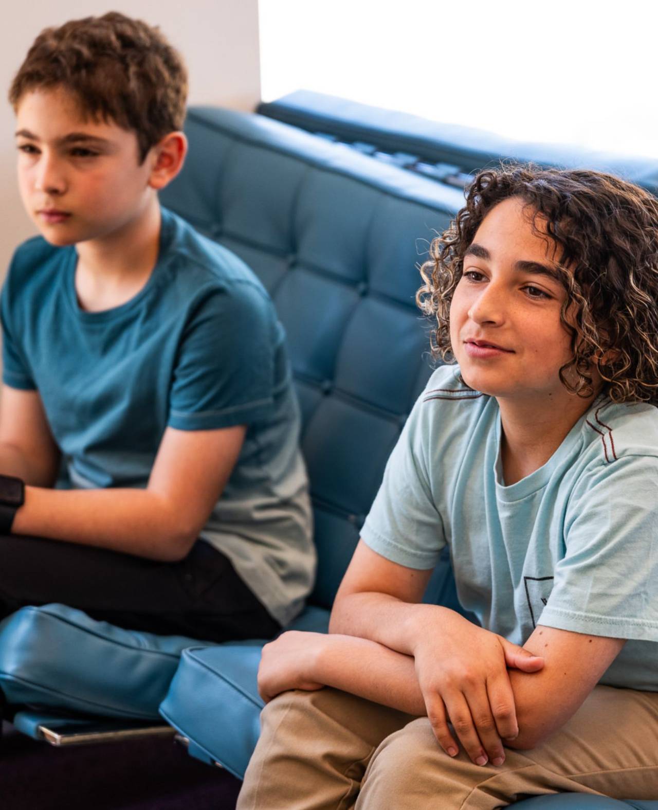 Students sitting on sofa